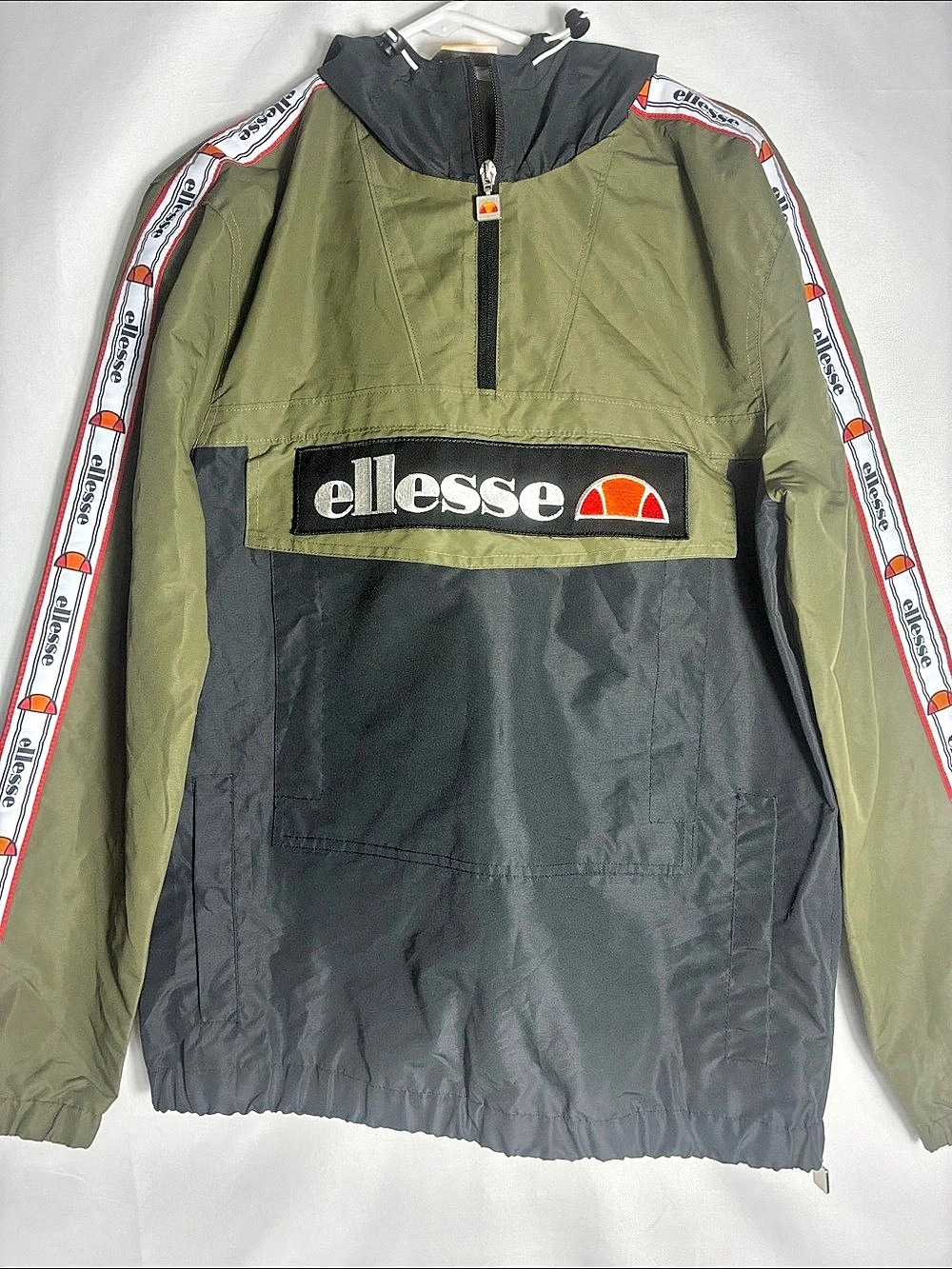 Ellesse Men’s Color-Block Pullover Windbreaker Anorak Jacket Size Small